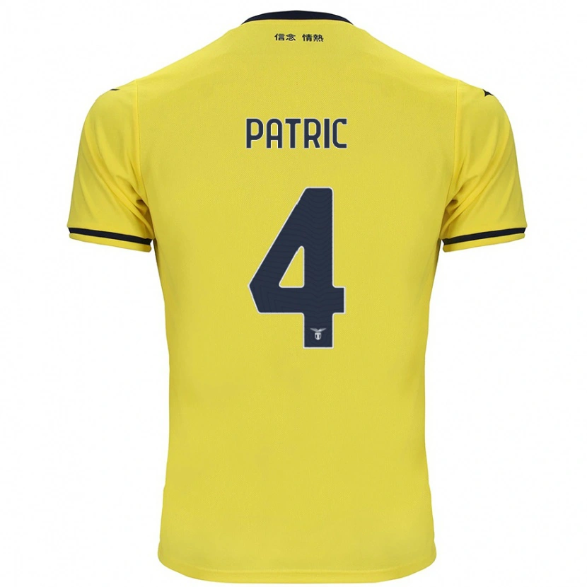 Danxen Uomo Maglia Patric #4 Giallo Kit Gara Away 2024/25 Maglietta