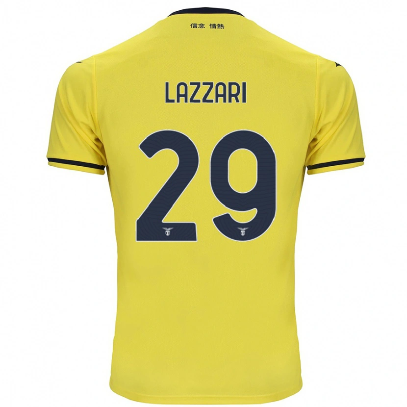 Danxen Uomo Maglia Manuel Lazzari #29 Giallo Kit Gara Away 2024/25 Maglietta