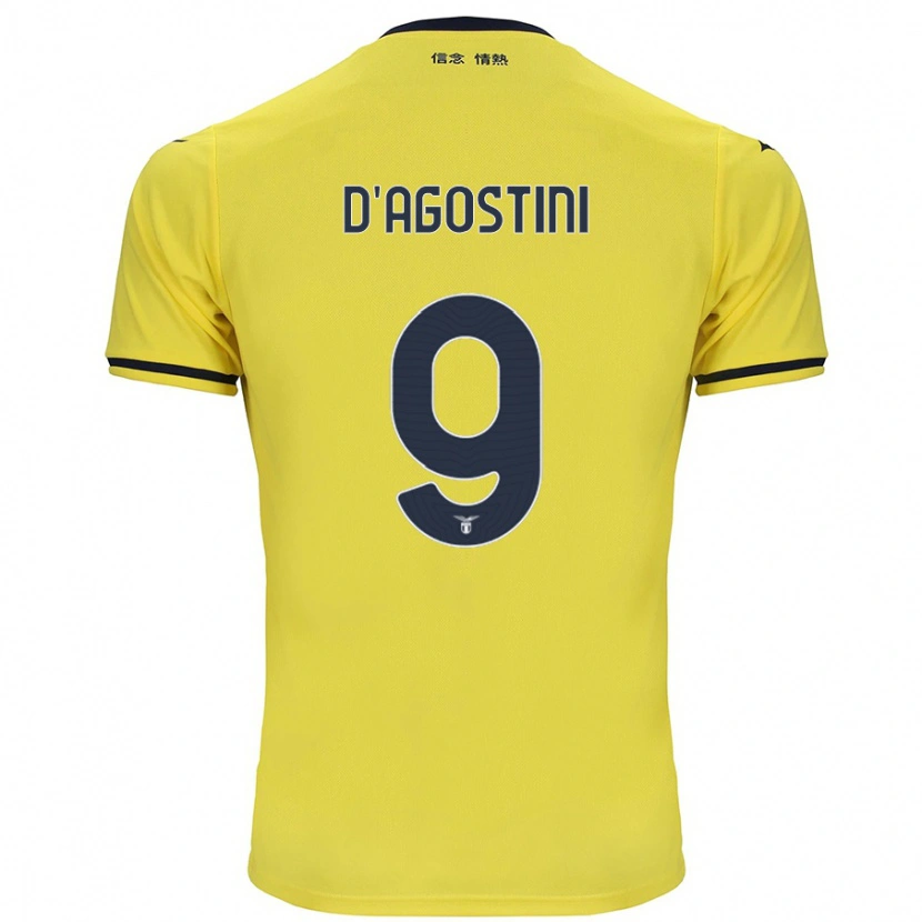Danxen Uomo Maglia Lorenzo D'agostini #9 Giallo Kit Gara Away 2024/25 Maglietta