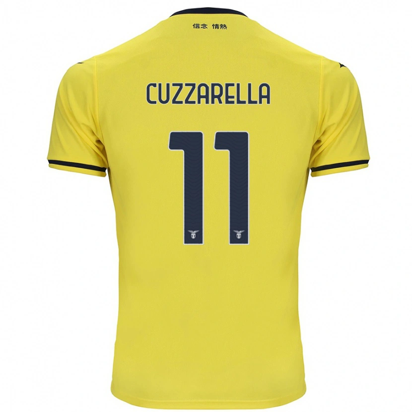 Danxen Uomo Maglia Cristian Cuzzarella #11 Giallo Kit Gara Away 2024/25 Maglietta