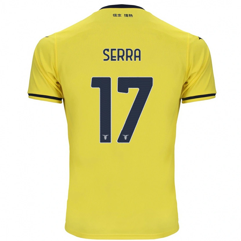 Danxen Uomo Maglia Federico Serra #17 Giallo Kit Gara Away 2024/25 Maglietta
