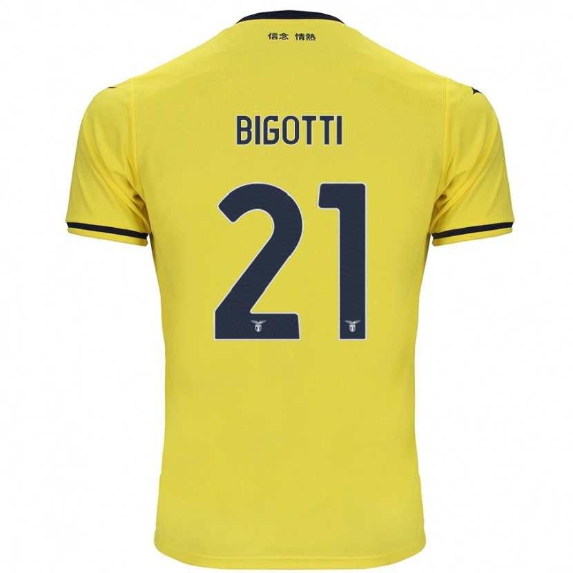 Danxen Uomo Maglia Massimo Bigotti #21 Giallo Kit Gara Away 2024/25 Maglietta
