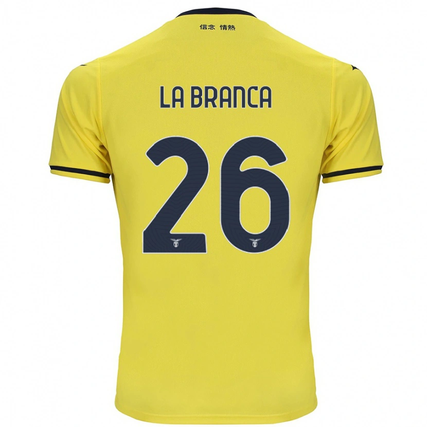 Danxen Uomo Maglia Ruggero La Branca #26 Giallo Kit Gara Away 2024/25 Maglietta