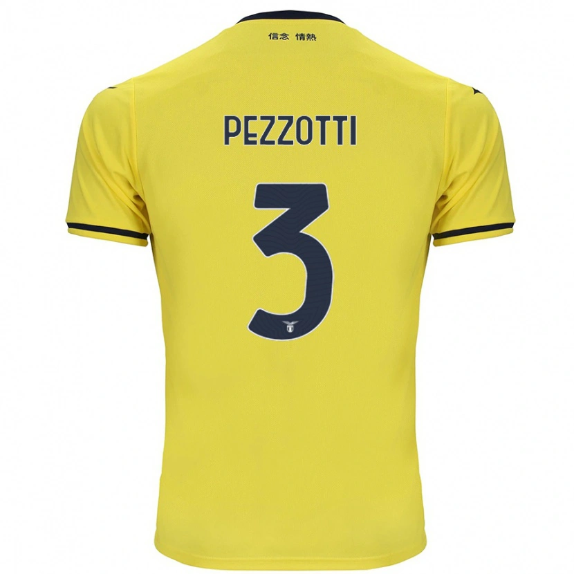 Danxen Uomo Maglia Arianna Pezzotti #3 Giallo Kit Gara Away 2024/25 Maglietta