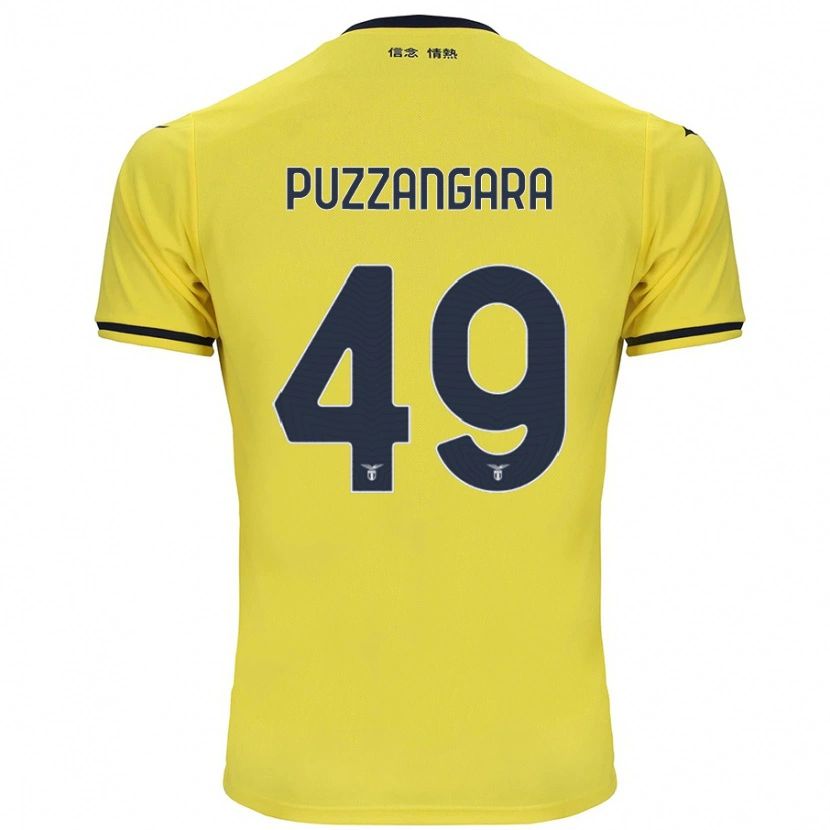Danxen Uomo Maglia Angelo Antonio Puzzangara #49 Giallo Kit Gara Away 2024/25 Maglietta