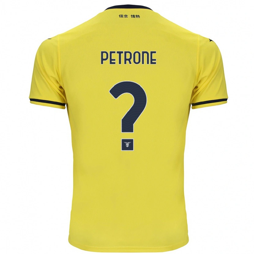 Danxen Uomo Maglia Pierfrancesco Petrone #0 Giallo Kit Gara Away 2024/25 Maglietta