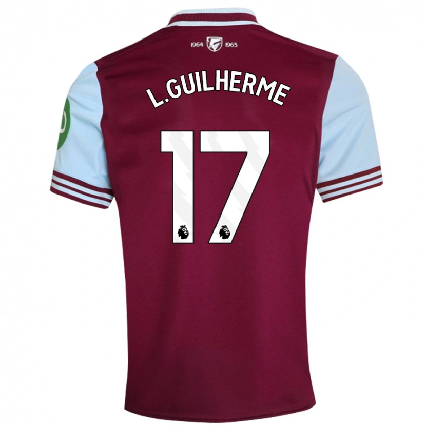 Danxen Donna Maglia Luis Guilherme #17 Rosso Scuro Kit Gara Home 2024/25 Maglietta