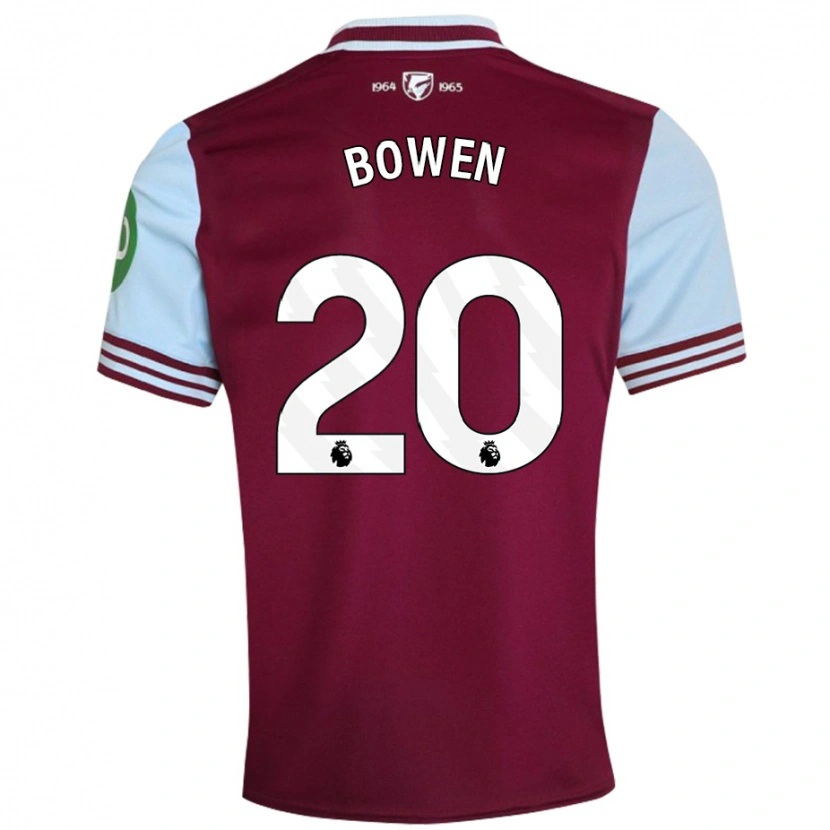 Danxen Donna Maglia Jarrod Bowen #20 Rosso Scuro Kit Gara Home 2024/25 Maglietta
