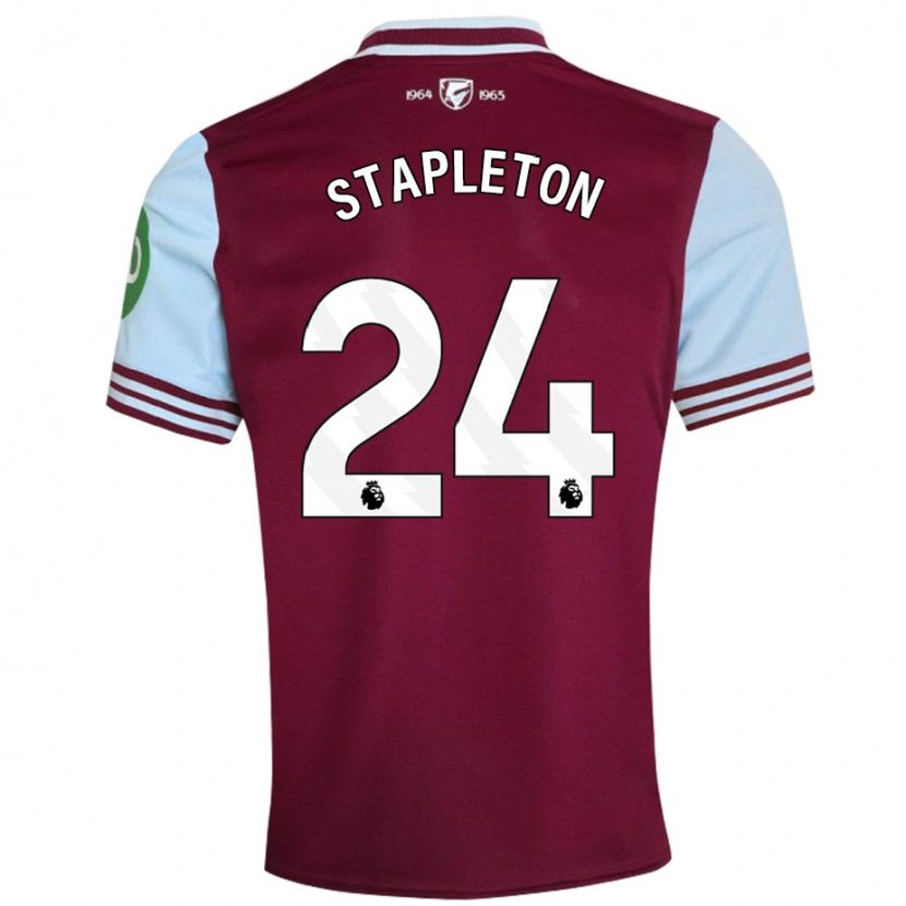 Danxen Donna Maglia Jessie Stapleton #24 Rosso Scuro Kit Gara Home 2024/25 Maglietta