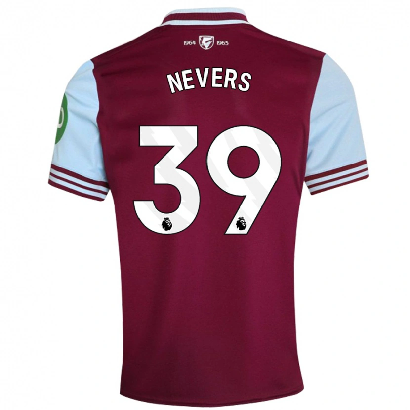Danxen Donna Maglia Thierry Nevers #39 Rosso Scuro Kit Gara Home 2024/25 Maglietta