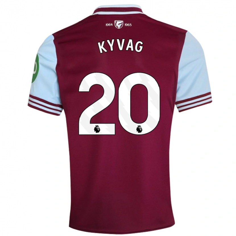 Danxen Donna Maglia Thea Kyvag #20 Rosso Scuro Kit Gara Home 2024/25 Maglietta