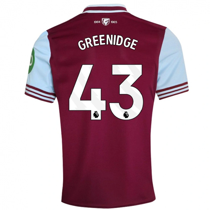 Danxen Donna Maglia Will Greenidge #43 Rosso Scuro Kit Gara Home 2024/25 Maglietta
