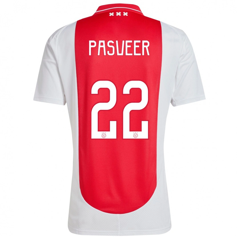 Danxen Donna Maglia Remko Pasveer #22 Rosso Bianco Kit Gara Home 2024/25 Maglietta