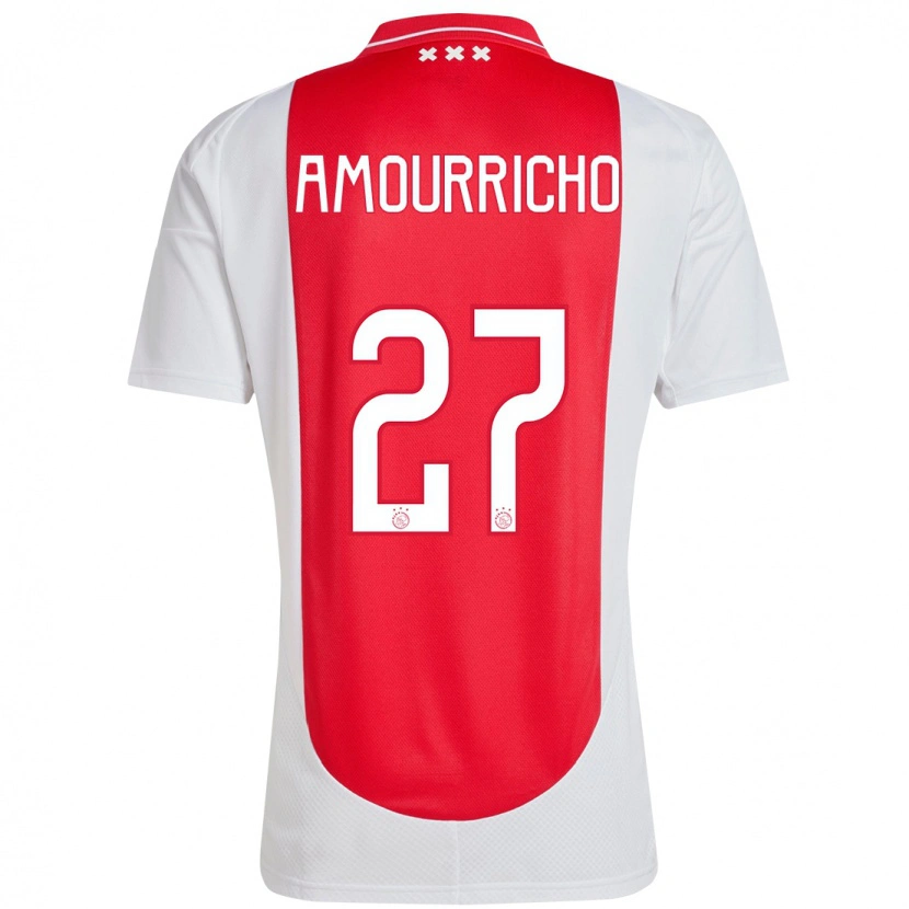 Danxen Donna Maglia Amourricho Van Axel-Dongen #27 Rosso Bianco Kit Gara Home 2024/25 Maglietta