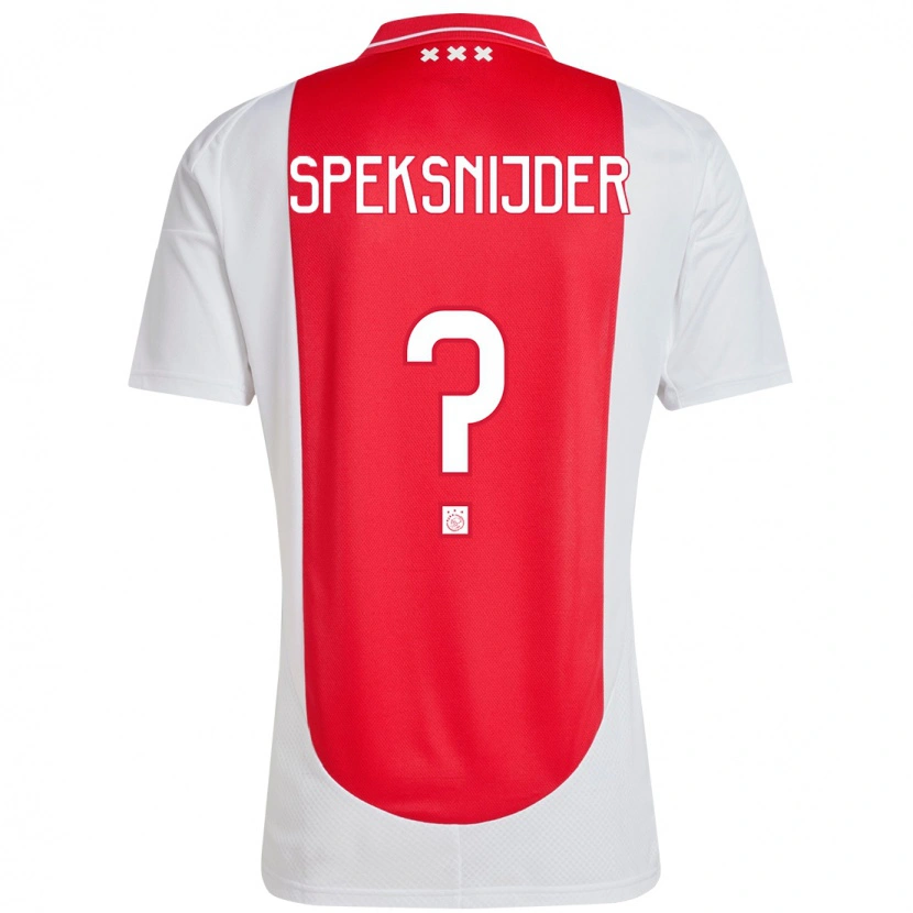 Danxen Donna Maglia Rico Speksnijder #0 Rosso Bianco Kit Gara Home 2024/25 Maglietta