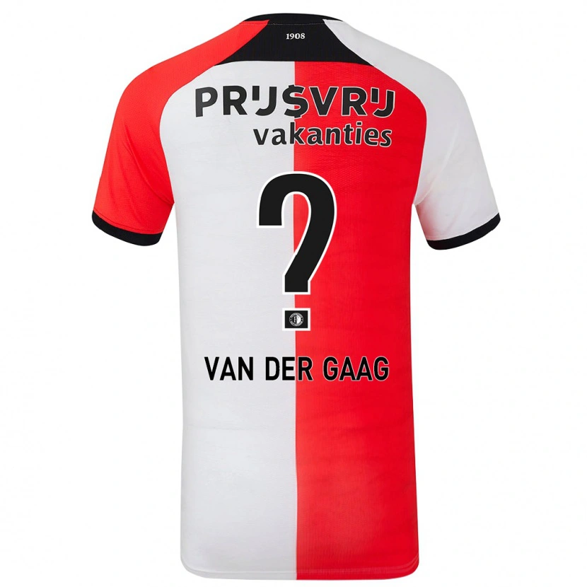 Danxen Donna Maglia Bo Van Der Gaag #0 Rosso Bianco Kit Gara Home 2024/25 Maglietta