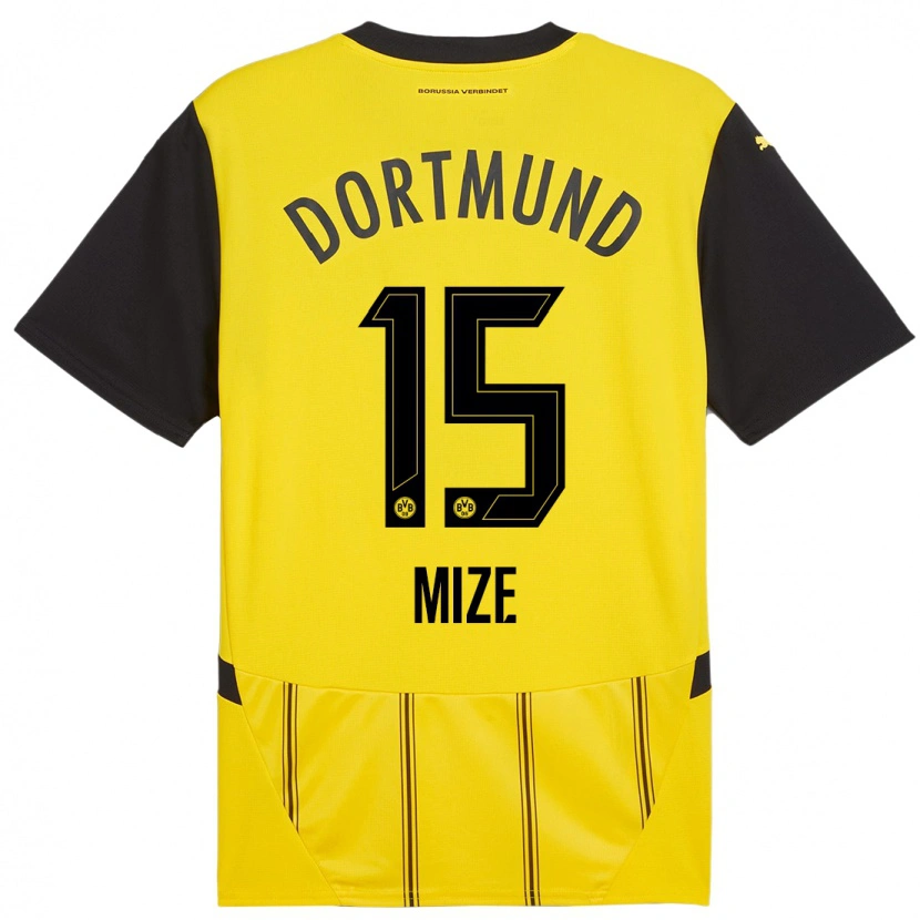 Danxen Donna Maglia Jack Mize #15 Giallo Nero Kit Gara Home 2024/25 Maglietta