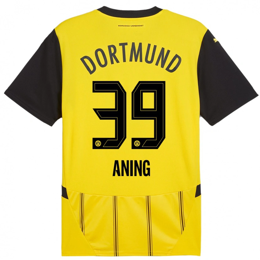 Danxen Donna Maglia Prince Aning #39 Giallo Nero Kit Gara Home 2024/25 Maglietta