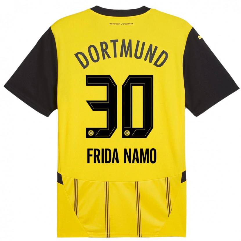 Danxen Donna Maglia Ronning Frida Namo #30 Giallo Nero Kit Gara Home 2024/25 Maglietta