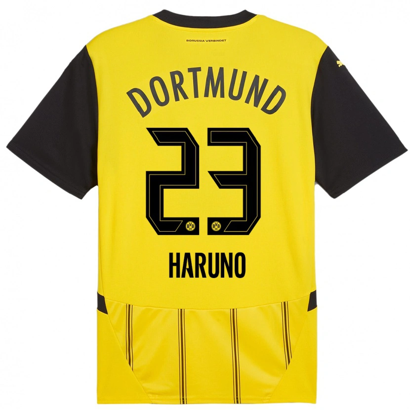Danxen Donna Maglia Sasaki Haruno #23 Giallo Nero Kit Gara Home 2024/25 Maglietta