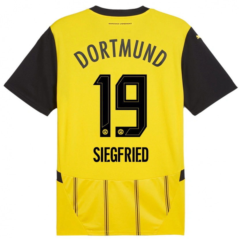 Danxen Donna Maglia Janz Siegfried #19 Giallo Nero Kit Gara Home 2024/25 Maglietta