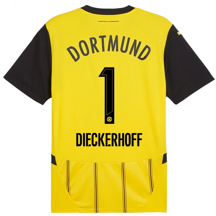 Danxen Donna Maglia Max Dieckerhoff #1 Giallo Nero Kit Gara Home 2024/25 Maglietta