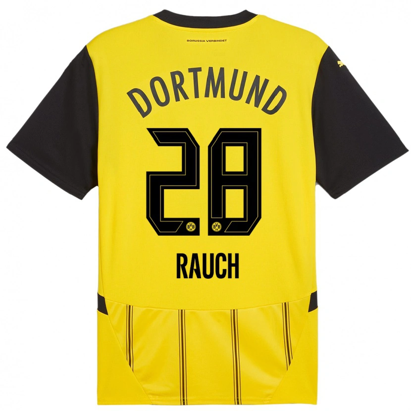 Danxen Donna Maglia Julius Fynn Rauch #28 Giallo Nero Kit Gara Home 2024/25 Maglietta