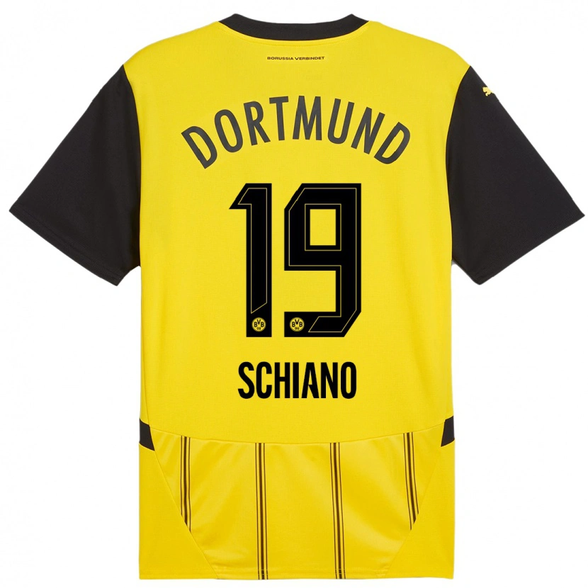 Danxen Donna Maglia Emilio Schiano #19 Giallo Nero Kit Gara Home 2024/25 Maglietta
