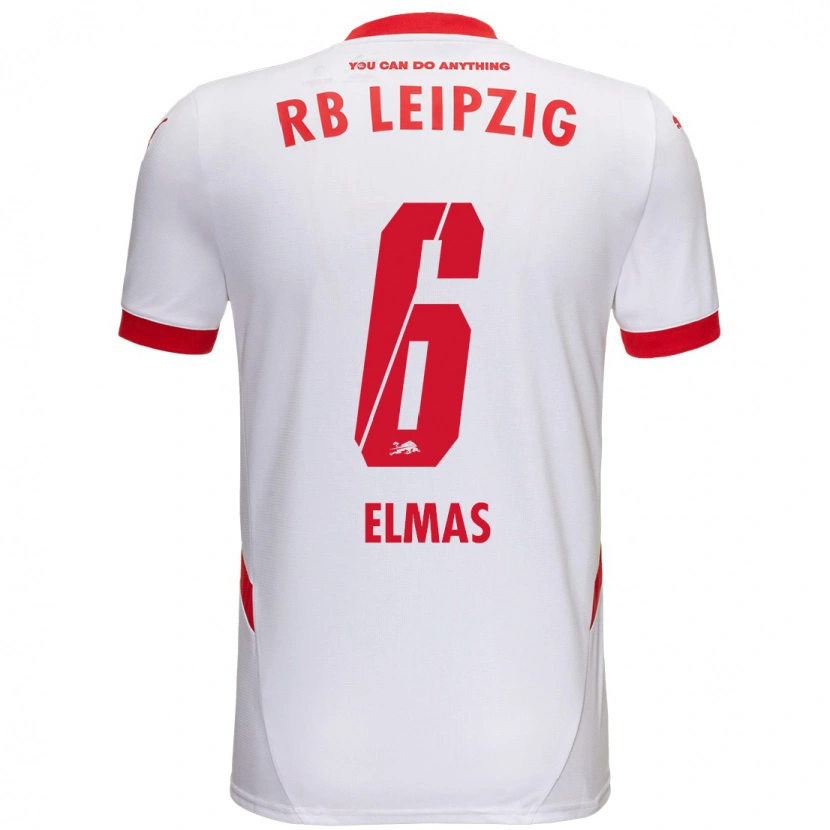 Danxen Donna Maglia Eljif Elmas #6 Bianco Rosso Kit Gara Home 2024/25 Maglietta