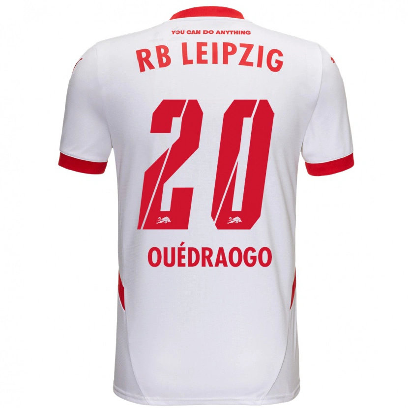 Danxen Donna Maglia Assan Ouédraogo #20 Bianco Rosso Kit Gara Home 2024/25 Maglietta