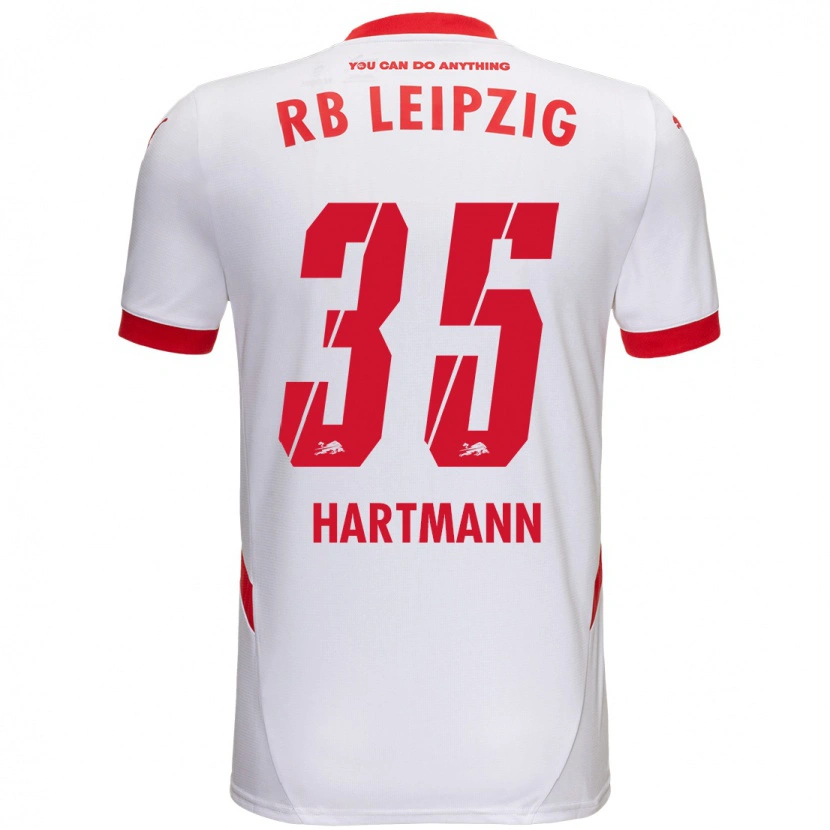 Danxen Donna Maglia Fabrice Hartmann #35 Bianco Rosso Kit Gara Home 2024/25 Maglietta