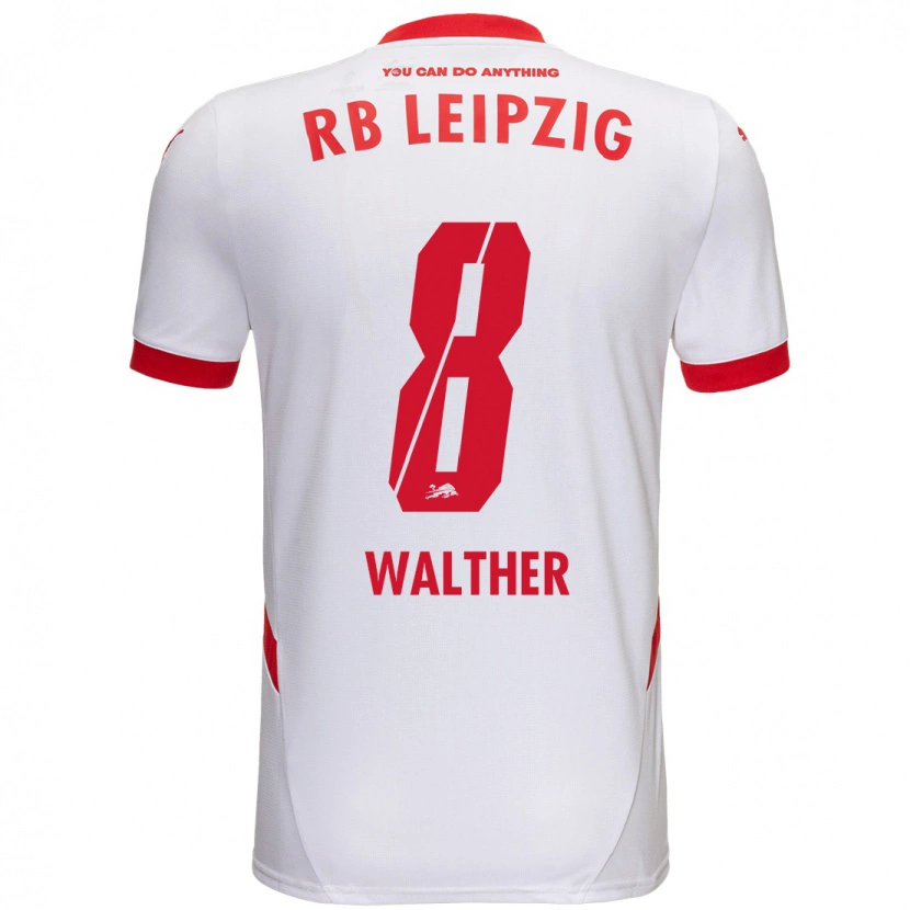 Danxen Donna Maglia Kofi Walther #8 Bianco Rosso Kit Gara Home 2024/25 Maglietta