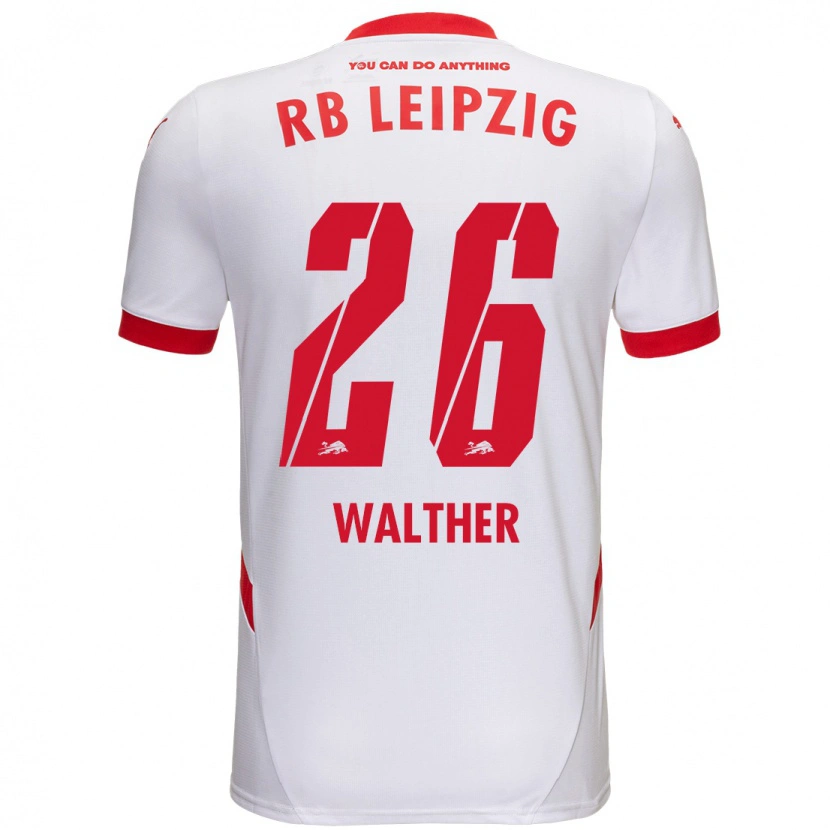 Danxen Donna Maglia Mika Walther #26 Bianco Rosso Kit Gara Home 2024/25 Maglietta