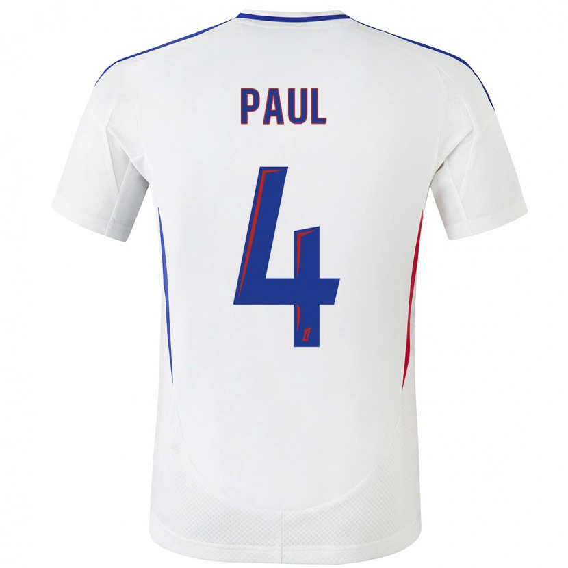 Danxen Donna Maglia Paul Akouokou #4 Bianco Blu Kit Gara Home 2024/25 Maglietta