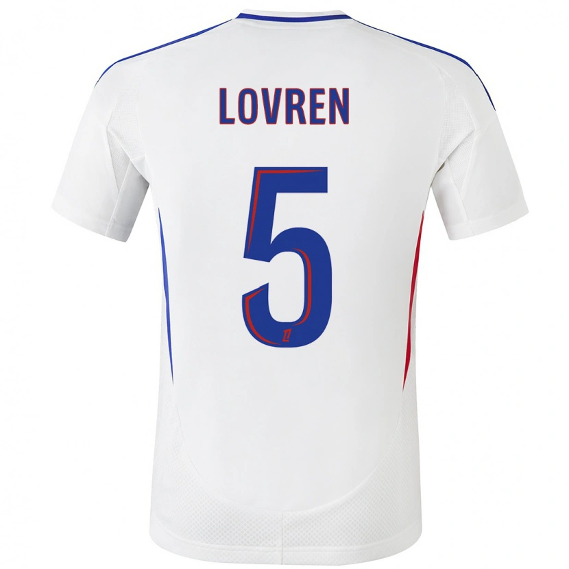 Danxen Donna Maglia Dejan Lovren #5 Bianco Blu Kit Gara Home 2024/25 Maglietta