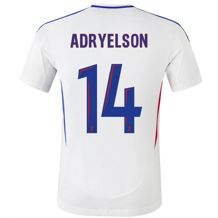 Danxen Donna Maglia Adryelson #14 Bianco Blu Kit Gara Home 2024/25 Maglietta