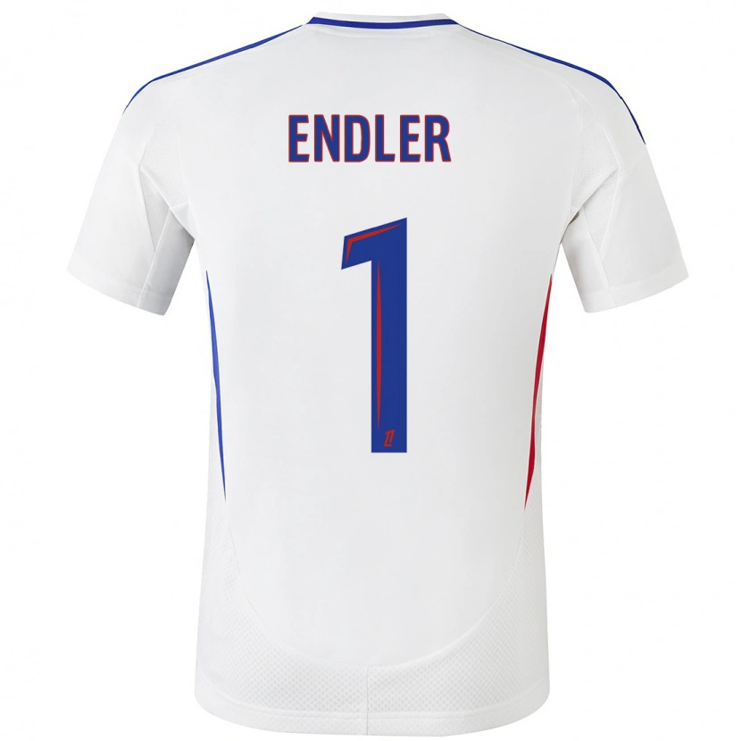 Danxen Donna Maglia Christiane Endler #1 Bianco Blu Kit Gara Home 2024/25 Maglietta