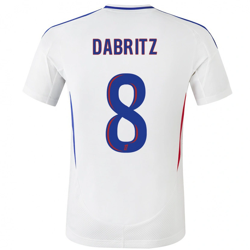 Danxen Donna Maglia Sara Däbritz #8 Bianco Blu Kit Gara Home 2024/25 Maglietta