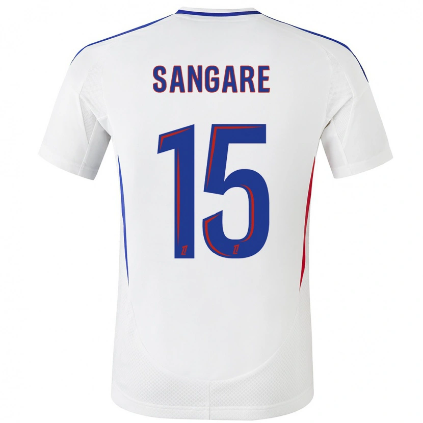 Danxen Donna Maglia Wassa Sangaré #15 Bianco Blu Kit Gara Home 2024/25 Maglietta