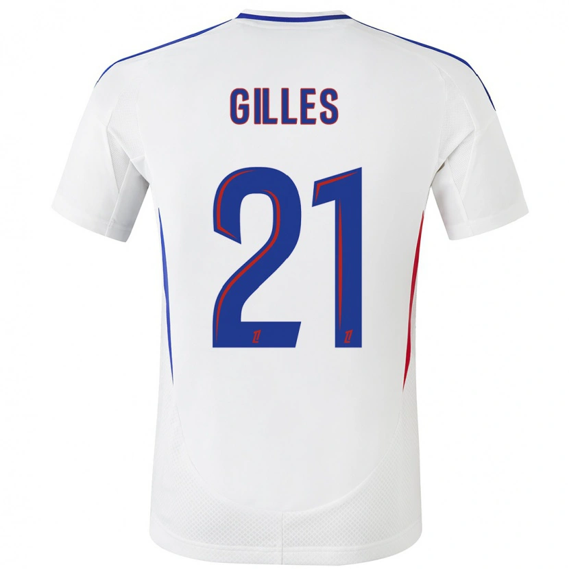 Danxen Donna Maglia Vanessa Gilles #21 Bianco Blu Kit Gara Home 2024/25 Maglietta