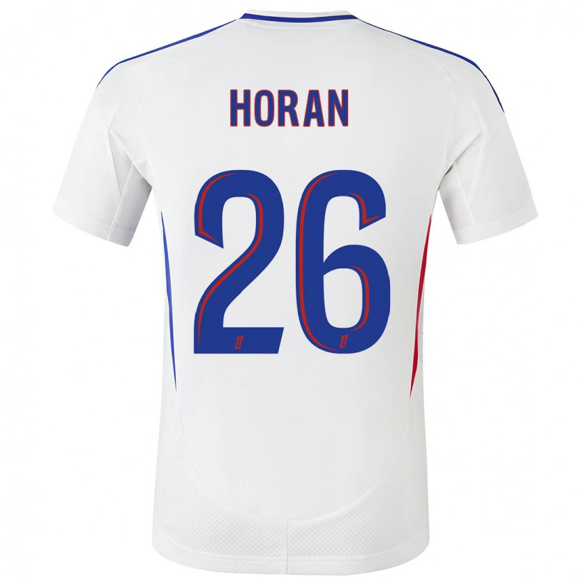 Danxen Donna Maglia Lindsey Horan #26 Bianco Blu Kit Gara Home 2024/25 Maglietta