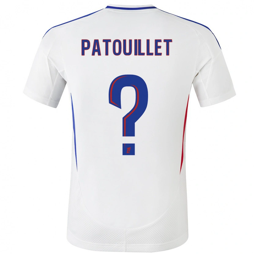 Danxen Donna Maglia Mathieu Patouillet #0 Bianco Blu Kit Gara Home 2024/25 Maglietta