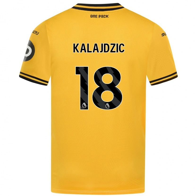 Danxen Donna Maglia Sasa Kalajdzic #18 Giallo Kit Gara Home 2024/25 Maglietta