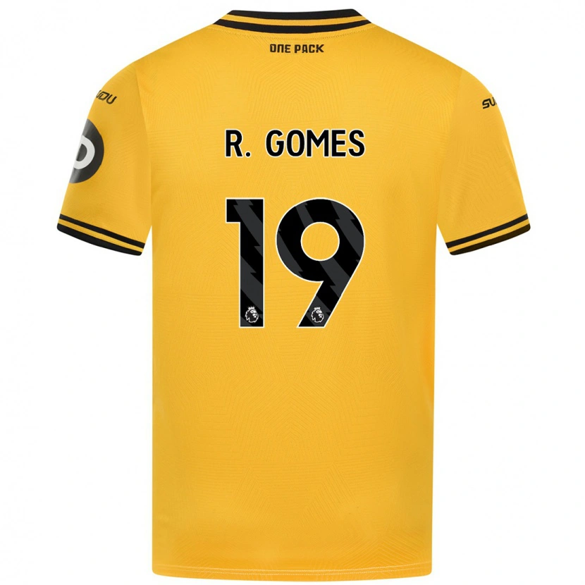Danxen Donna Maglia Rodrigo Gomes #19 Giallo Kit Gara Home 2024/25 Maglietta