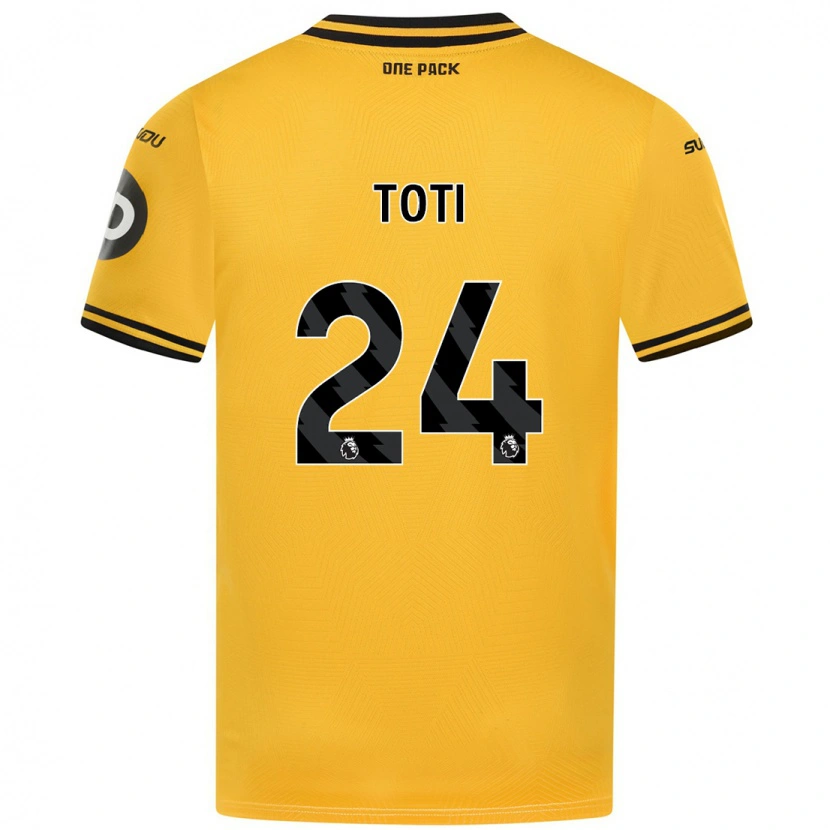 Danxen Donna Maglia Toti #24 Giallo Kit Gara Home 2024/25 Maglietta