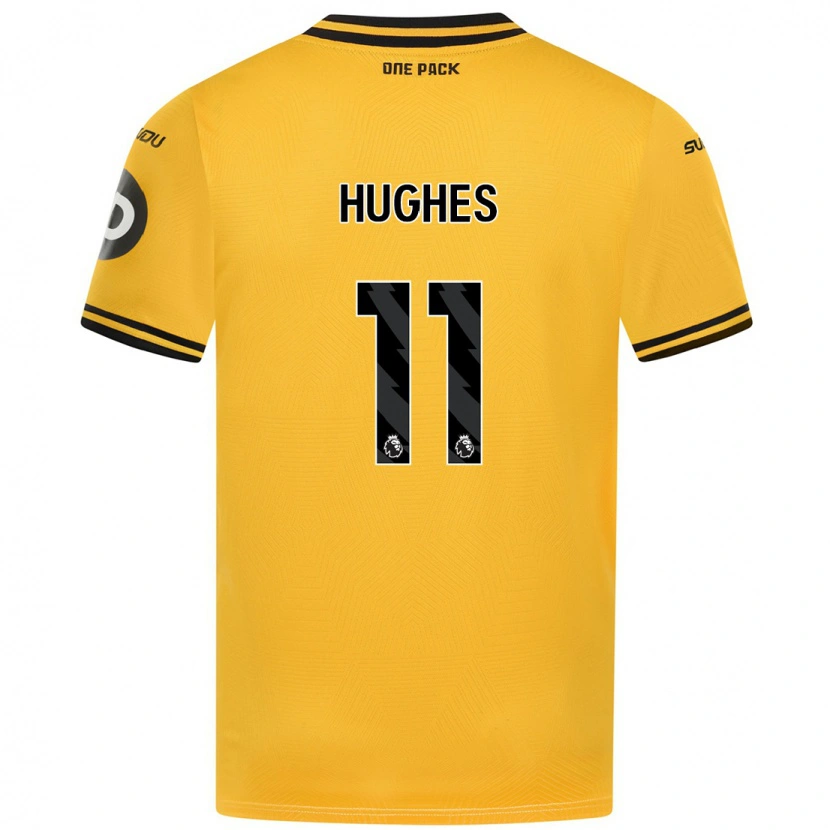Danxen Donna Maglia Amber Hughes #11 Giallo Kit Gara Home 2024/25 Maglietta