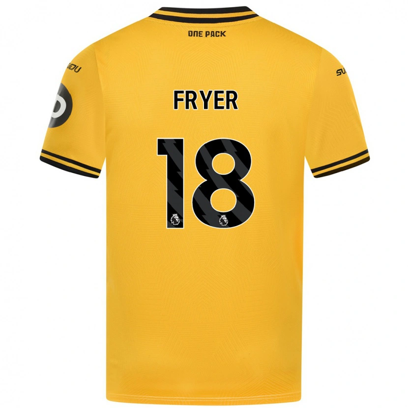 Danxen Donna Maglia Hannah Fryer #18 Giallo Kit Gara Home 2024/25 Maglietta
