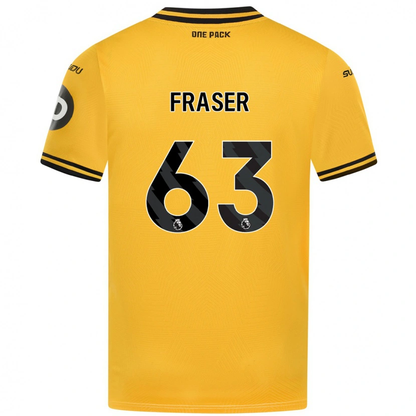 Danxen Donna Maglia Nathan Fraser #63 Giallo Kit Gara Home 2024/25 Maglietta