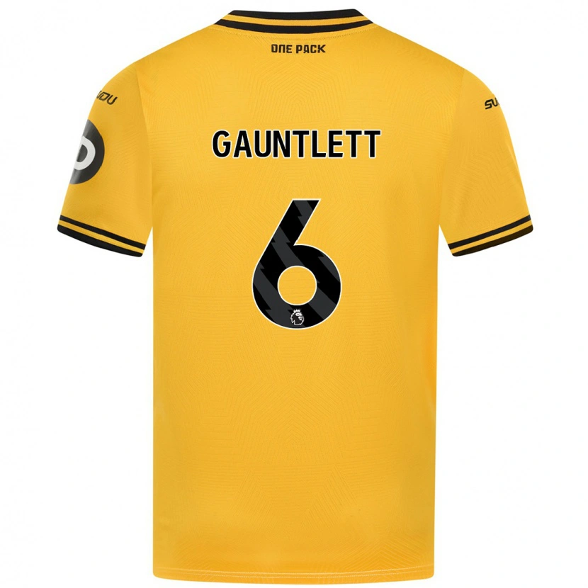 Danxen Donna Maglia Maz Gauntlett #6 Giallo Kit Gara Home 2024/25 Maglietta