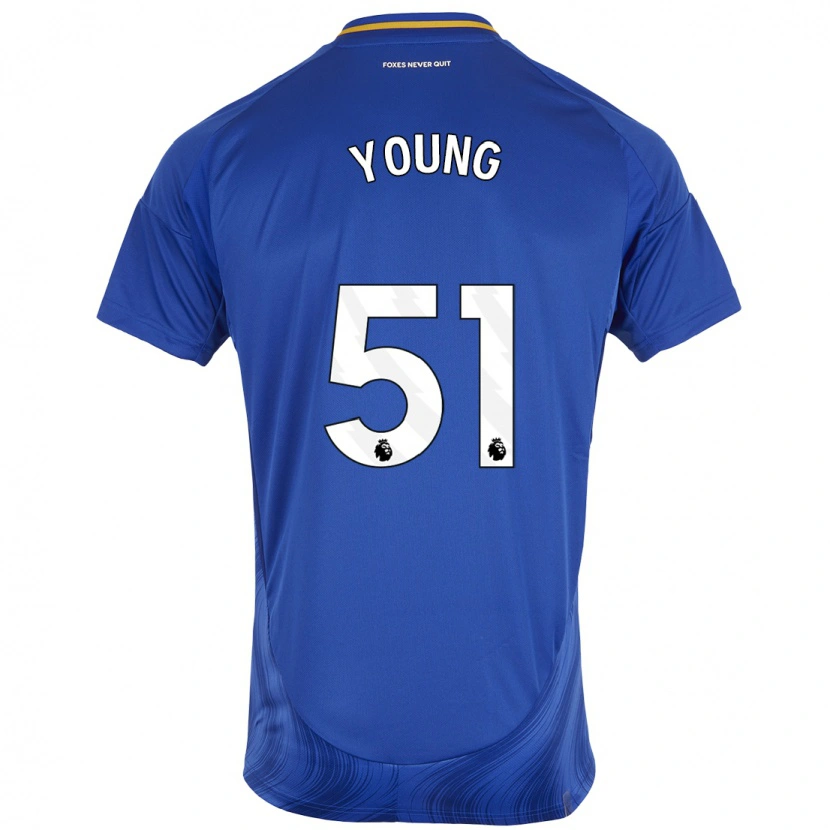 Danxen Donna Maglia Brad Young #51 Blu Bianco Kit Gara Home 2024/25 Maglietta